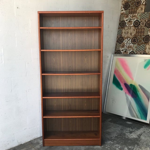 1980s Danish Modern Teak Veneer Bookcase Chairish