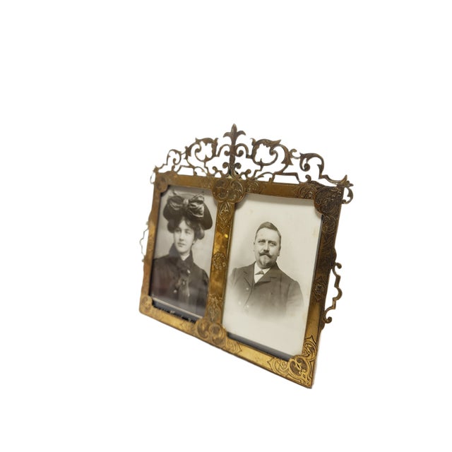 Art Nouveau Diptych Frame, Belgium, 1900s For Sale - Image 14 of 14