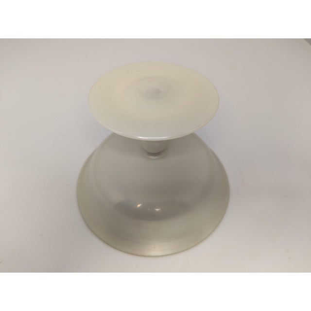 Steuben Aurene & Calcite Art Glass Compote: Gold Interior, c.1920s For Sale - Image 4 of 8