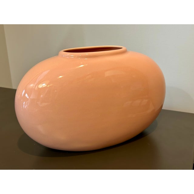 Vintage Haeger Pottery Orb Vase – USA-Made Glossy Pink Ceramic, Mid-Century Modern Decor For Sale - Image 6 of 10