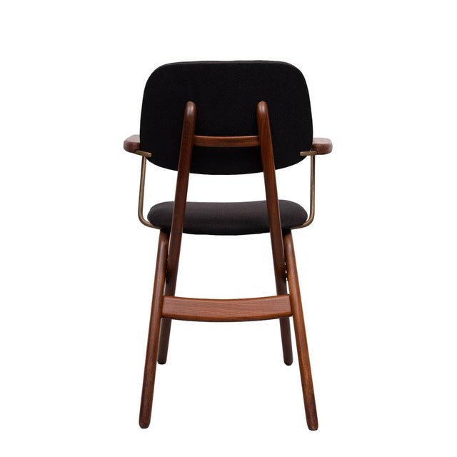 Dutch Scissors Dining Chairs by Louis van Teeffelen for WéBé, 1950s, Set of 5 For Sale - Image 6 of 18