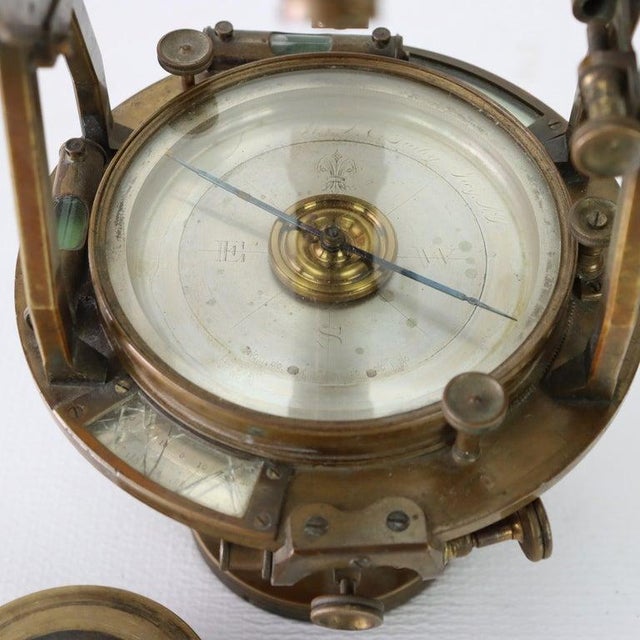 Antique W. & L. E. Gurley Co. Brass Surveyor’s Transit/Theodolite C1890 For Sale - Image 12 of 13