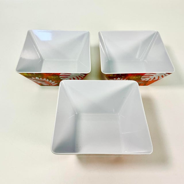 Persimmon 1990s Vintage Boho Chic Coastal Palm Leaf Melamine Dinnerware - 11 Piece Set For Sale - Image 8 of 13