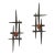 Vintage Brutalist Mid-Century Modern Wall Candle Sculptures Sconces - A Pair For Sale
