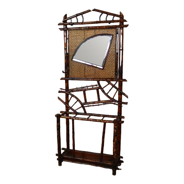 Antique Bamboo Hall Stand For Sale