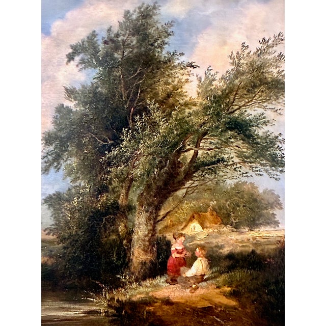 English A 19th-Century English Country Scene by Edward Charles Williams (1807–1881) For Sale - Image 3 of 8