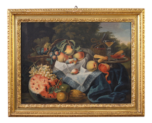 Still Life with Fruit, 1670, Oil on Canvas, Framed