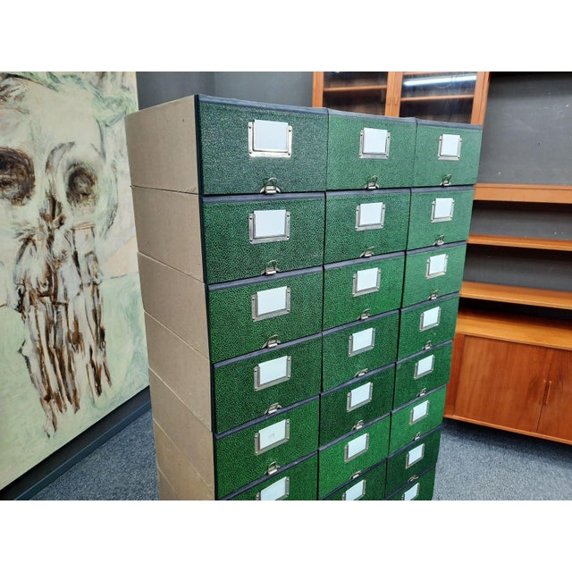 1950s Mid-Century Modern Highboard with File Boxes, 1950s, Set of 31 For Sale - Image 5 of 13