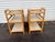 Wood Vintage Mid-Century Modern 3-Tier Bamboo & Rattan Side Tables - A Pair For Sale - Image 7 of 9
