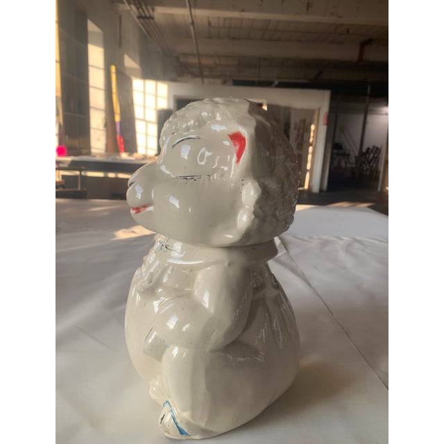 Cream Vintage Cookie Jar For Sale - Image 8 of 8