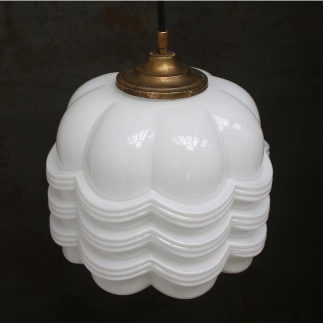 Opaline glass pendant Brass top 2 meter black wire E27/E26 Up to 250V (Europe/UK Standard).The wiring of this item may be...