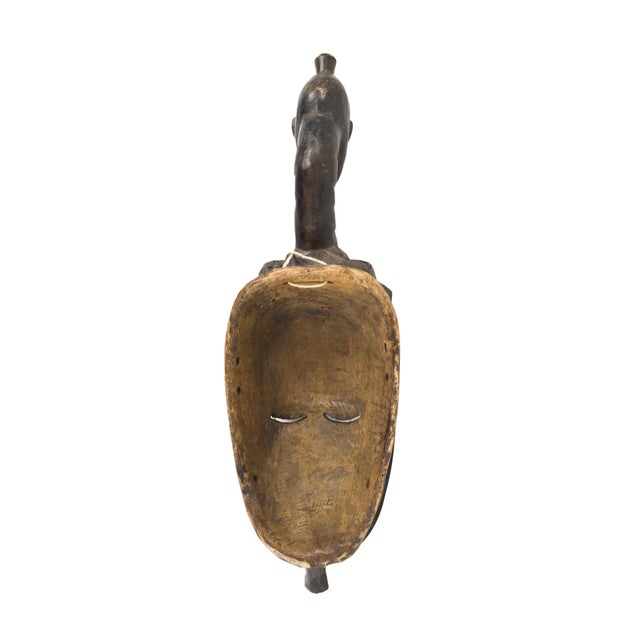 Wood Early 20th Century Yaure Baule Portrait Mask Côte d'Ivoire For Sale - Image 7 of 7