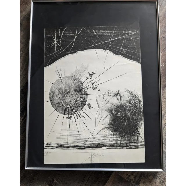 1970s Pierre-Yves Trémois, Atlas (Solar Explosion), 1970, Lithograph, Framed For Sale - Image 5 of 5