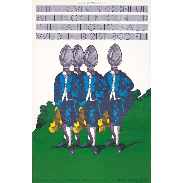 1970s Milton Glaser the Lovin' Spoonful Poster For Sale