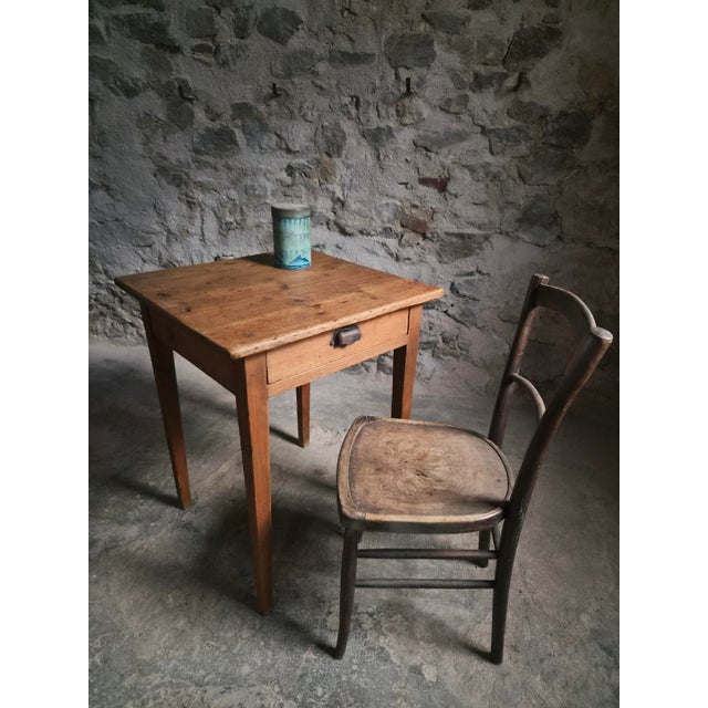 French Pine Side Table with Drawer, 19th Century For Sale - Image 11 of 18
