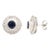 This is part of Chairish’s Fine Jewelry assortment. Round Cut Blue Sapphire Studs with Diamonds in 14K Gold. Embrace your...