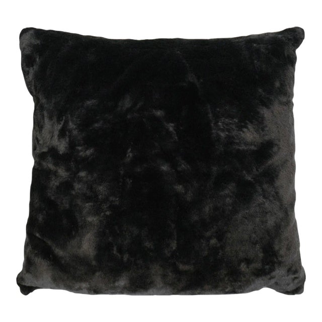 Black Bear Faux Fur Pillow For Sale