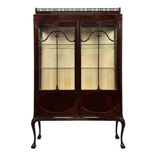 Antique English Mahogany Display Cabinet by Morgan & Co., 1900s For Sale