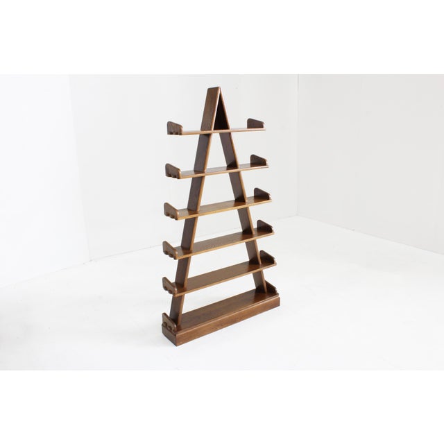 Mid-Century Modern Vintage Brutalist Pyramid Bookcase, 1970s For Sale - Image 3 of 9