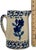 Unusual Antique American Blue Spongeware & Flower Decorated Stoneware Milk Pitcher Circa Late 19th Century For Sale - Image 16 of 18