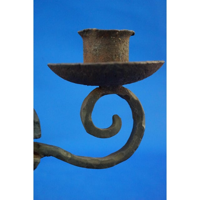 19th Century Art Nouveau Wrought Iron Candelabra with Dragons from A. Mazzucotelli School, Italy, 1920s, Set of 2 For Sale - Image 14 of 18