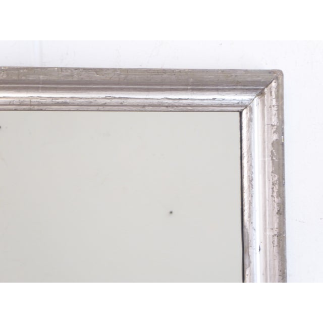 American Antique Weathered Silverleaf Mirror For Sale - Image 3 of 4