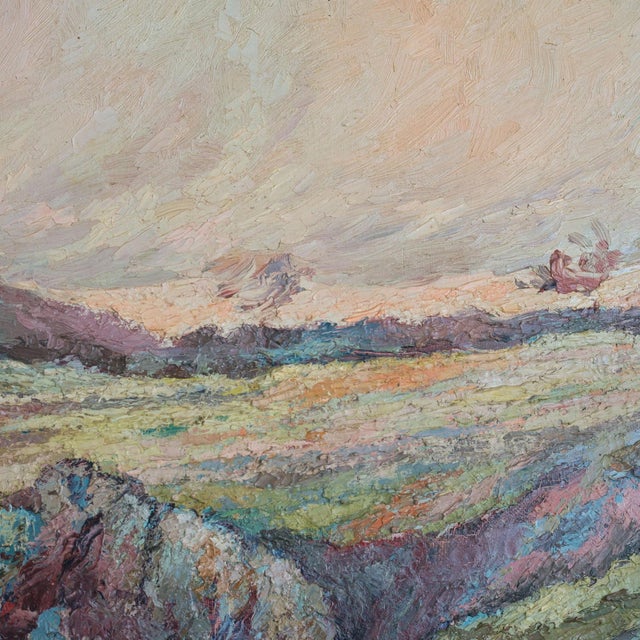 1950s Unknown, Expressionist Landscape, 1950s, Oil on Canvas For Sale - Image 5 of 9