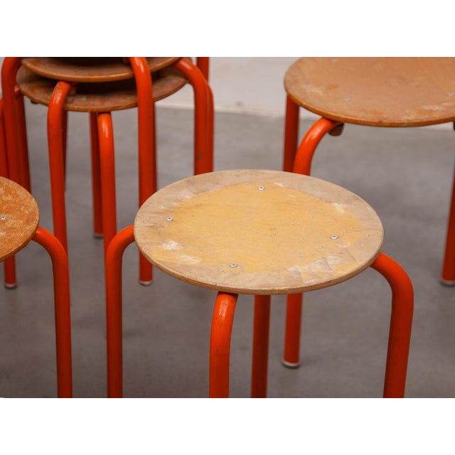 Industrial Industrial Studio Stackable Stools, 1975, Set of 8 For Sale - Image 3 of 11