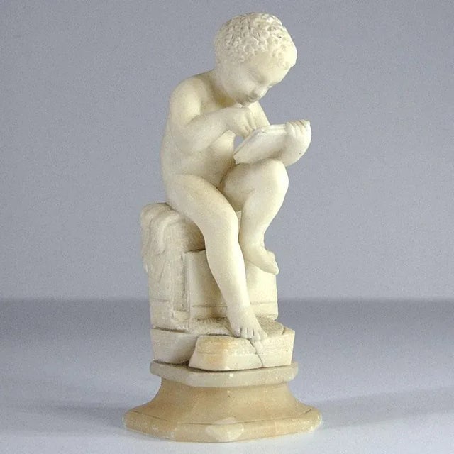 Antique Italian Marble Sculpture of a Boy in the Style of Canova For Sale - Image 5 of 9