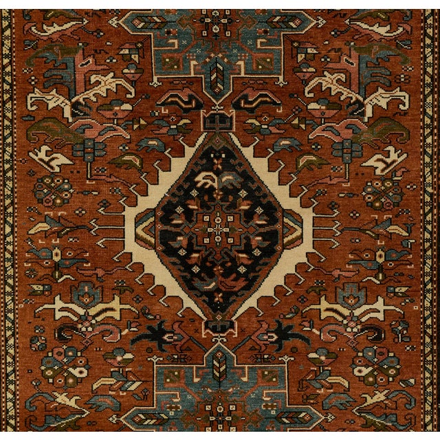 Textile Momeni Karajeh Red Hand Knotted Area Rug 10' X 14' For Sale - Image 7 of 9