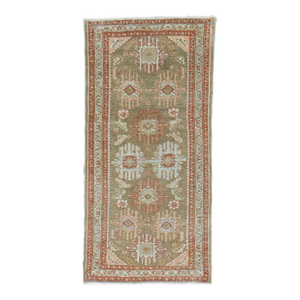 Zabihih Collection Elegant Brown Persian Malayer Throw Rug