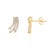 Celestial Marquise Pave Diamond Triple-Row Wing Stud Earrings in 14k Gold- 2 Pieces For Sale - Image 4 of 13
