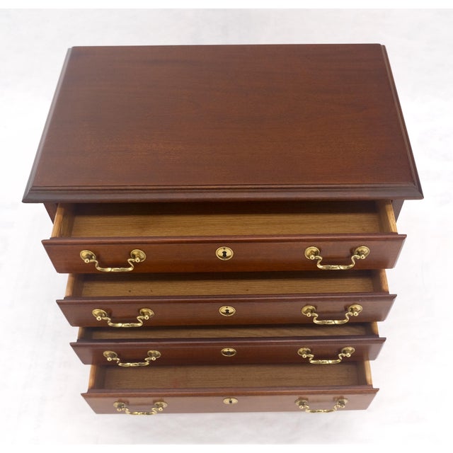 Council Compact Mahogany 4 Chest Night Stand Side Table Mint For Sale - Image 16 of 16