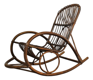 Bentwood, Wicker and Rattan Rocking Chair by Rohé Noordwolde