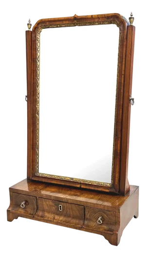 Georgian Walnut Dressing Table Mirror, 1720s