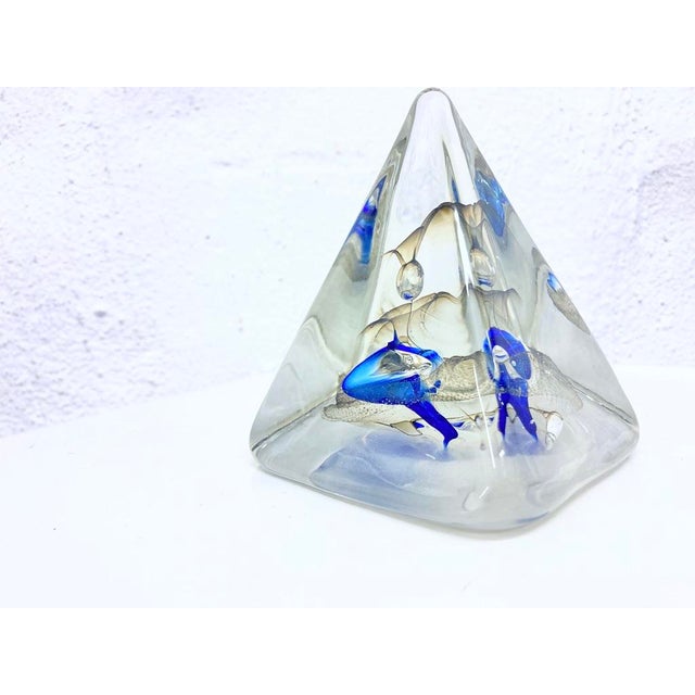 Mid-Century Modern Glass Pyramid Paperweight by Pavel Molnar, 1980s For Sale - Image 3 of 8
