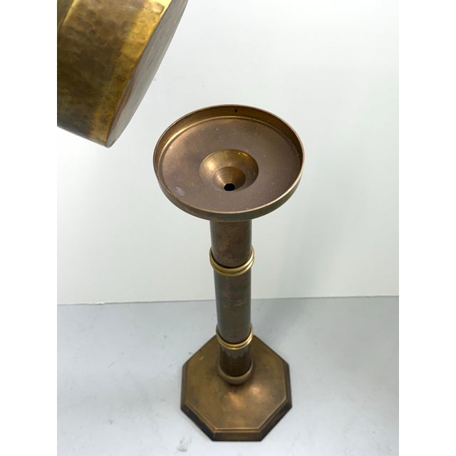 Wood 1970s Hollywood Regency Bamboo Brass Wine/Champagne Bucket on Stand For Sale - Image 7 of 10