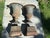 Late 20th Century Neoclassical Cast Iron Urns on Plinths - A Pair For Sale - Image 9 of 12