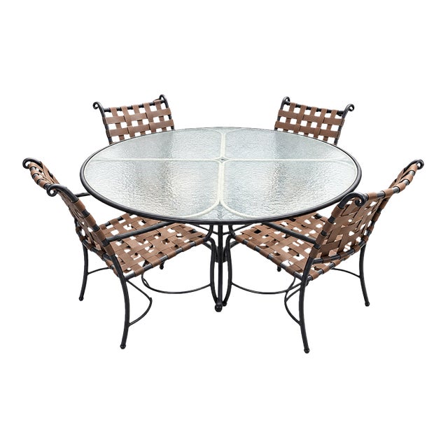 Brown Jordan Patio Table and 4 Chairs For Sale