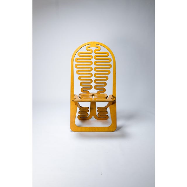 Mid-Century Modern Lumbarest Chair by Gregg Fleishman, 1985 For Sale In Los Angeles - Image 6 of 11