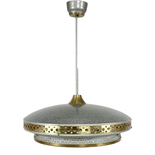 Space Age Ufo Pendant Lamp by Ludib Bratislava, 1950s For Sale