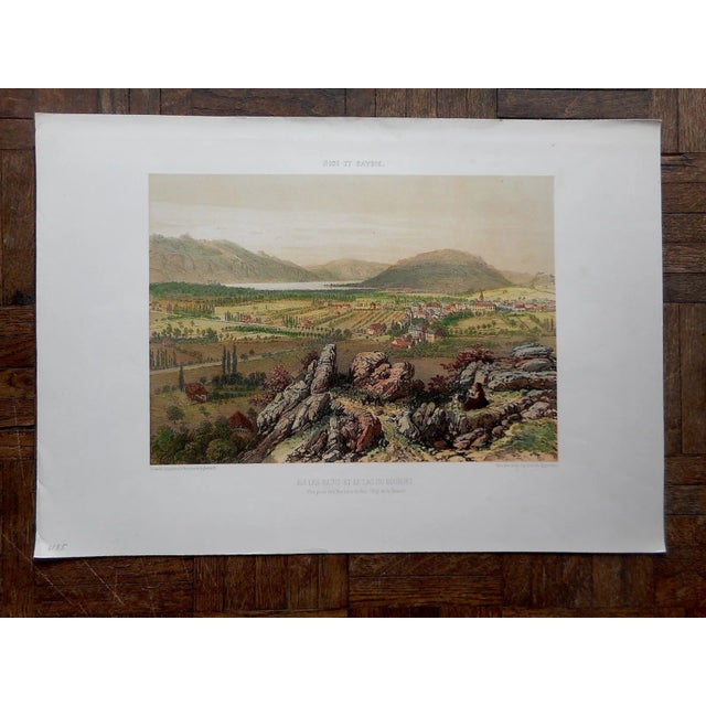 Realism Antique Nice, France Lithograph For Sale - Image 3 of 3
