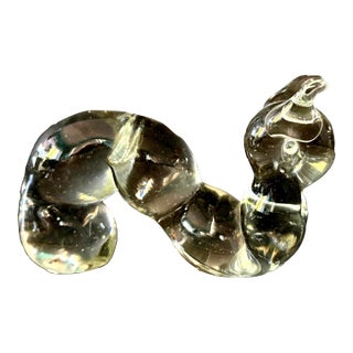 Vintage Art Glass Caterpillar Paperweight – Hand Blown Bug Figurine For Sale