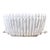 Vintage White Ceramic Bamboo Basket For Sale