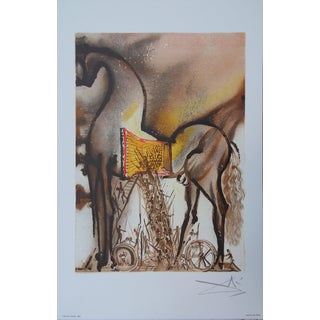 Salvador Dali, Les Chevaux, Le Cheval de Troie, Lithograph For Sale