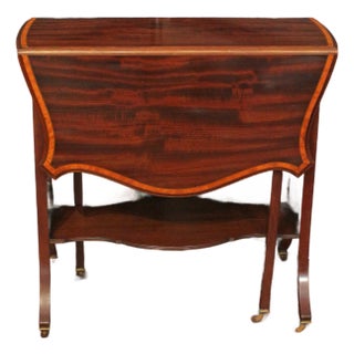 Circa 1890 English Sutherland Table With Fretwork Side Panels For Sale