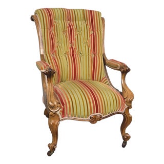Regency Rosewood Library Armchair For Sale