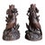 Antique Walnut Black Forest Vase Holders with Pheasants, 1890s, Set of 2 For Sale - Image 10 of 10