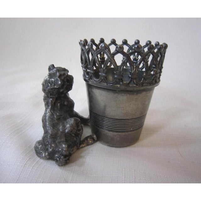 1900 - 1909 Antique James W. Tufts Toothpick Holder Dog For Sale - Image 5 of 5