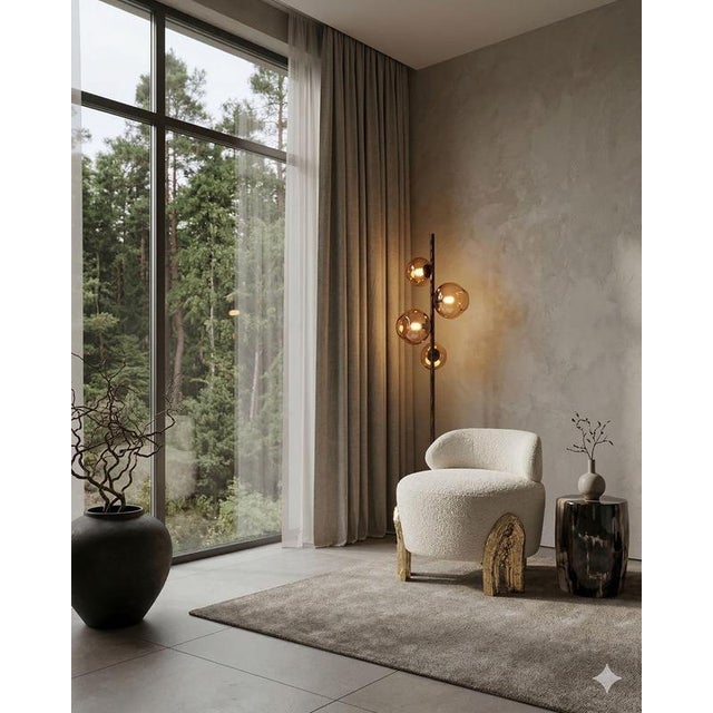 Kahy Wild White Fabric Bench by Maeve For Sale - Image 6 of 8